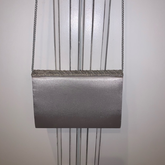 SASHA NY Silver sparkly Beaded Crossbody Clutch - Picture 2 of 10